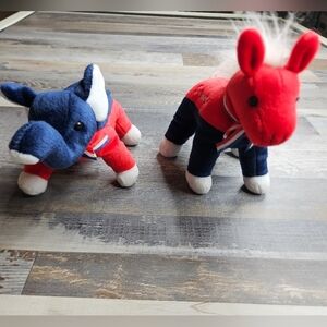 Democrat Donkey Republican Elephant Stuffed Animal